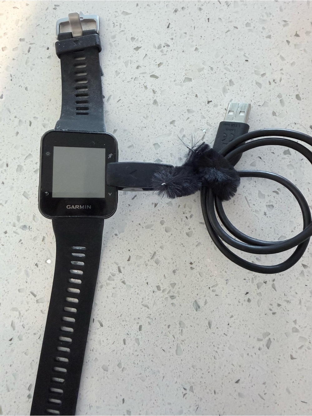 garmin black GPS Fitness Smartwatch with USB Cable